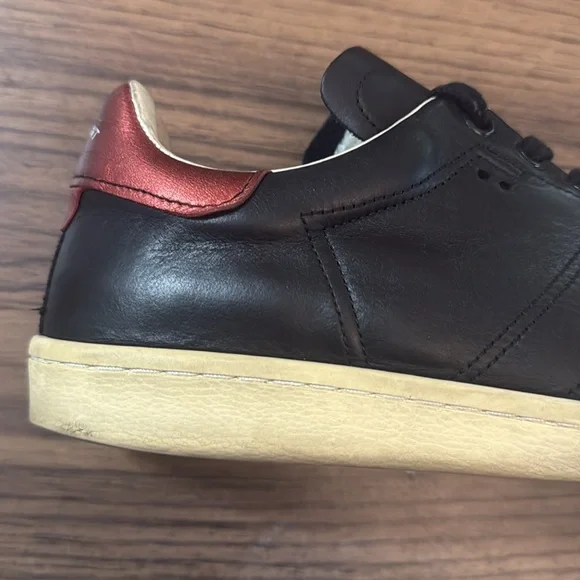 Isabel Marant Black Leather Bart Sneakers Size 37 - Picture 7 of 8